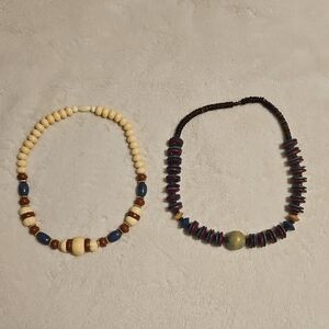 Colorful Beaded Necklace Duo